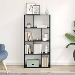 vidaXL Bibliothèque Chêne noir 60 x 20 x 120 cm Bois d'ingénierie