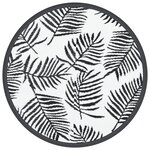 vidaXL Tapis d'extérieur ARAKIL blanc et noir Ø120 cm PP