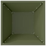 vidaXL Jardinière en plastique 5 Pièces Vert olive 35 x 35 x 15 cm Acier