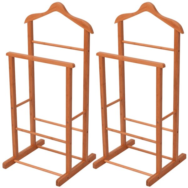 Vidaxl portant à vêtements 2 pcs bambou 46 x 40 x 95 cm