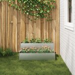 vidaXL Planteur de Jardin à 2 Niveaux   100 x 60 x 45 cm  en Acier Galvanisé
