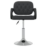 vidaXL Chaises pivotantes à manger lot de 6 noir similicuir