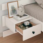 vidaXL Cadre de lit avec tête de lit Blanc 90 x 200 cm Pin massif