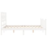 vidaXL Cadre de lit sans matelas blanc 120x200 cm bois de pin massif