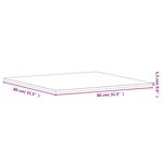vidaXL Dessus de table 80x80x1 5 cm carré bois massif de hêtre