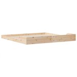 vidaXL Cadre de lit Marron 200 x 200 cm Bois massif en pin