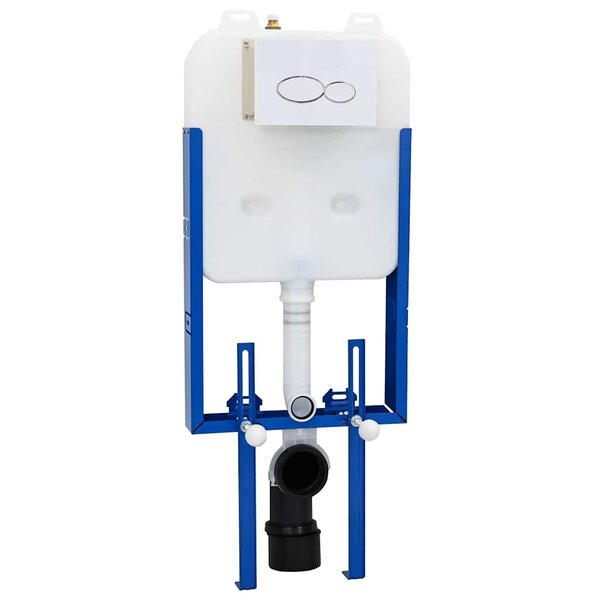 vidaXL Cadre de Cistern avec stockage Blanc 50 x 8 x 131 cm Acier