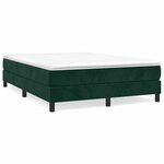 vidaXL Cadre de lit vert foncé 140x190 cm velours