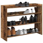 vidaXL Étagère à chaussures vieux bois 80x25x62 cm bois d'ingénierie