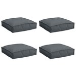 vidaXL Coussin 4 Pièces Anthracite 40 x 40 x 8 cm Tissu Oxford