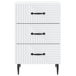 vidaXL Cabinet de chevet Blanc 43 x 41 x 66 5 cm Bois d'ingénierie