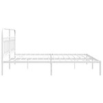 vidaXL Cadre de lit métal avec tête de lit blanc 200x200 cm