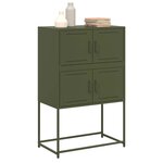 vidaXL Buffet vert olive 68 5x38 5x107 cm acier