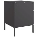 vidaXL Tables de chevet 2 Pièces noir 36x39x50 5 cm acier