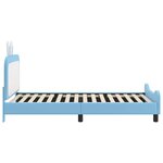 vidaXL Cadre de lit pour enfants avec tête de lit Bleu 90 x 200 cm PU