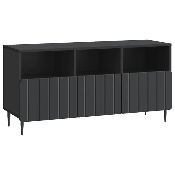 vidaXL Meuble TV avec tiroir Noir 102 x 34 5 x 50 cm Bois d'ingénierie