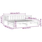 vidaXL Lit de jour avec lit gigogne blanc 90x190 cm bois de pin massif