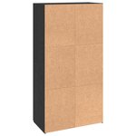 vidaXL Cabinet de Bureau Chêne noir 60 x 32 x 115 cm Bois d'ingénierie