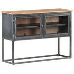 vidaXL Buffet Gris 100x30x70 cm Bois d'acacia massif