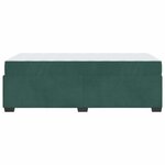 vidaXL Cadre de lit avec matelas Vert foncé 100 x 200 cm tissu