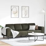 vidaXL Ensemble de Canapés Vert armée Cuir suédé faux