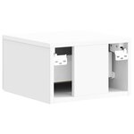 vidaXL Cabinet de chevet mural 2 pc Blanc brillant 34 5 x 33 x 20 cm