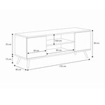 Meuble TV Focus bois 155cm