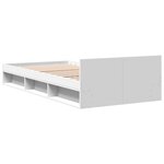vidaXL Cadre de lit avec tiroir blanc 90x200 cm bois d'ingénierie
