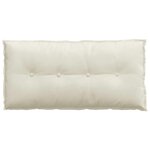 vidaXL Coussin de Dos Crème 100 x 50 cm Tissu en velours côtelé