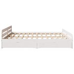 vidaXL Cadre de lit sans matelas blanc 200x200 cm bois massif de pin