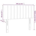 vidaXL Tête de lit à LED Marron Foncé 100x5x78/88 cm Tissu