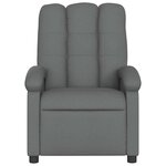 vidaXL Fauteuil inclinable de massage électrique gris foncé tissu
