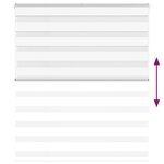 vidaXL Store zèbre blanc 135x150 cm largeur du tissu 130 9cm polyester