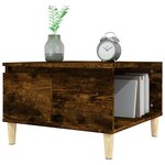 vidaXL Table basse chêne fumé 55x55x36 5 cm bois d'ingénierie