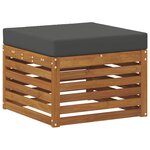 vidaXL Ensemble de canapés d'extérieur 6 pc Naturel et Anthracite