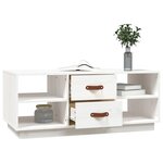 vidaXL Table basse Blanc 100x50x41 cm Bois massif de pin