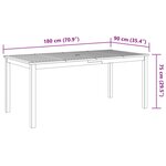 vidaXL Ensemble à manger de jardin 7 Pièces Bois d'acacia solide