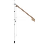 vidaXL Auvent rétractable manuel 300 cm Rayures oranges et blanches