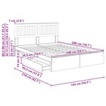vidaXL Lit de Rangement Chêne Sonoma 140 x 200 cm Bois d'ingénierie