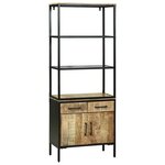 vidaXL Haut Armoire Marron 70 x 35 x 180 cm Bois de manguier massif