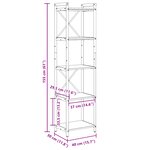 vidaXL Bibliothèque Bois ancien 40 x 30 x 153 cm Bois d'ingénierie