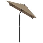 vidaXL Parasol d'extérieur avec mât en métal 300x200 cm taupe
