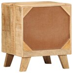 vidaXL Table de chevet 2 Pièces 40x32x46 cm bois massif de manguier brut