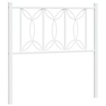 vidaXL Tête de lit de remplacement métal blanc 75 cm