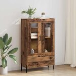 vidaXL Haut Armoire avec tiroir Corona Bois Ancien 69 5 x 31 x 115 cm