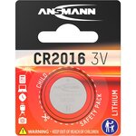 Blister de 1 pile bouton lithium CR2016  3V ANSMANN