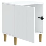 vidaXL Cabinet de chevet Blanc 43 x 34 5 x 50 cm Bois d'ingénierie