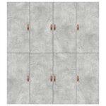 vidaXL Cadre de lit Gris béton 200 x 200 x 31 5 cm Bois d'ingénierie