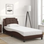 vidaXL Cadre de lit sans matelas marron 90x200 cm similicuir