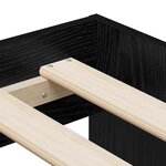 vidaXL Lit de rangement Noir Chêne 90x190 cm